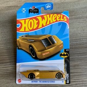 Hot Wheels DC Gold Batman Animated Series TV Car Golden Batmobile Hotwheels HW 🆕